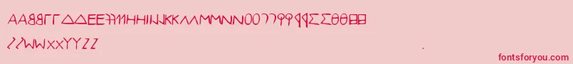フォントEfontlutionPart2 – ピンクの背景に赤い文字