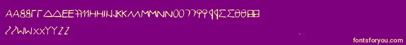 EfontlutionPart2 Font – Yellow Fonts on Purple Background