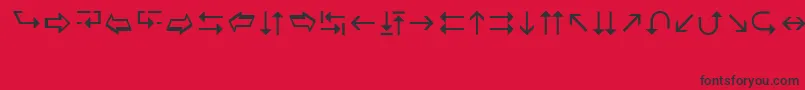 フォントWingdng3 – 赤い背景に黒い文字