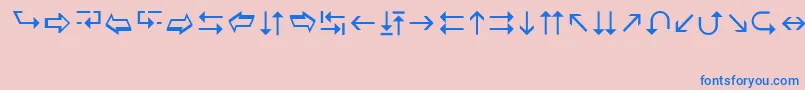 Шрифт Wingdng3 – синие шрифты на розовом фоне
