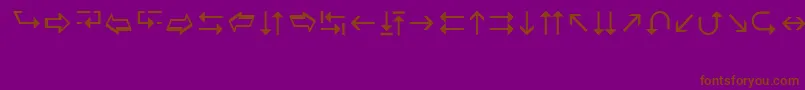 フォントWingdng3 – 紫色の背景に茶色のフォント