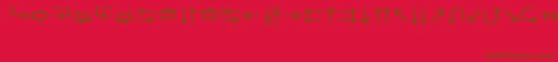 Wingdng3-fontti – ruskeat fontit punaisella taustalla
