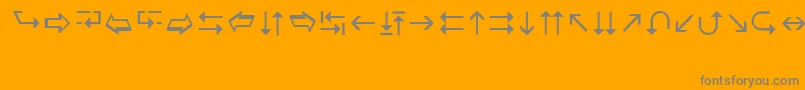 フォントWingdng3 – オレンジの背景に灰色の文字