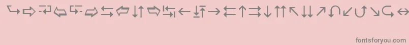 フォントWingdng3 – ピンクの背景に灰色の文字