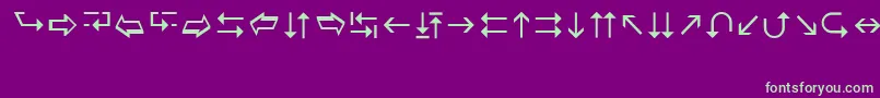 フォントWingdng3 – 紫の背景に緑のフォント