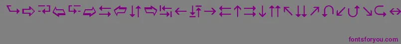Wingdng3-fontti – violetit fontit harmaalla taustalla