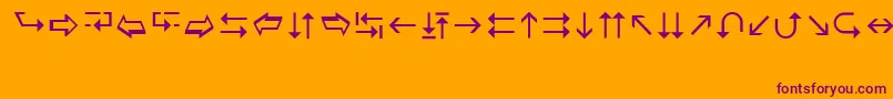 フォントWingdng3 – オレンジの背景に紫のフォント