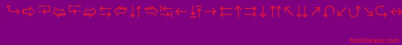 フォントWingdng3 – 紫の背景に赤い文字