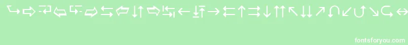 フォントWingdng3 – 緑の背景に白い文字