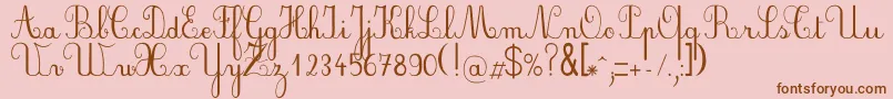 Plumbae Font – Brown Fonts on Pink Background