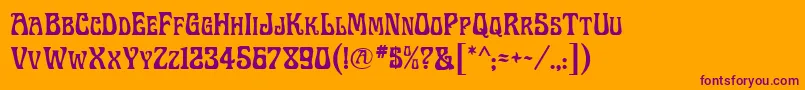 LegrandRegular Font – Purple Fonts on Orange Background
