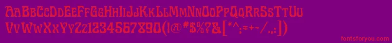 LegrandRegular Font – Red Fonts on Purple Background