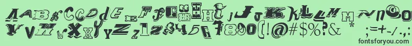 More about Contipopgua Font Contipopgua Font – Black Fonts on Green Background