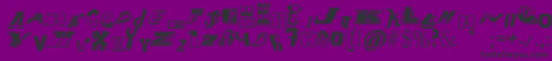 Contipopgua Font – Black Fonts on Purple Background