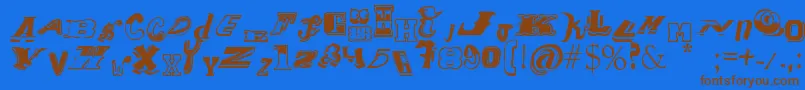 Contipopgua Font – Brown Fonts on Blue Background