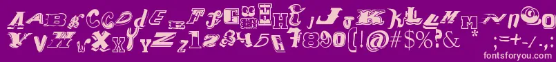 Contipopgua Font – Pink Fonts on Purple Background