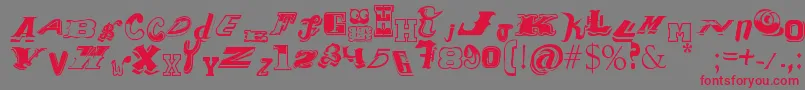 Contipopgua Font – Red Fonts on Gray Background