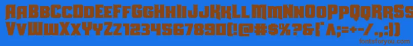 Uniongray Font – Brown Fonts on Blue Background