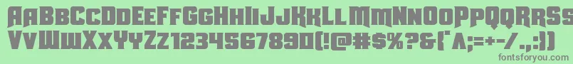 フォントUniongray – 緑の背景に灰色の文字