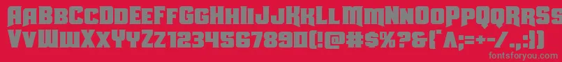 Uniongray Font – Gray Fonts on Red Background