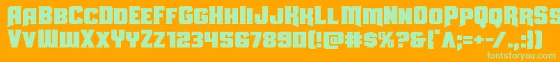Uniongray-fontti – vihreät fontit oranssilla taustalla