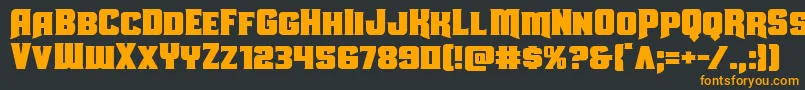 フォントUniongray – 黒い背景にオレンジの文字