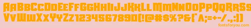 Uniongray Font – Orange Fonts on Pink Background