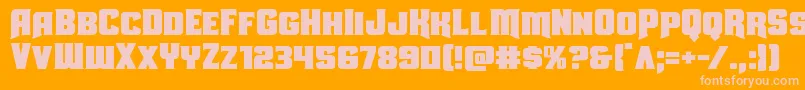 Uniongray Font – Pink Fonts on Orange Background