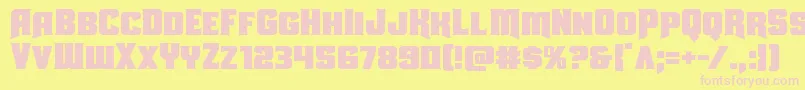 フォントUniongray – ピンクのフォント、黄色の背景
