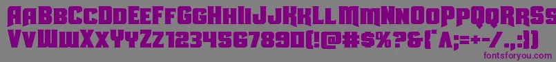 フォントUniongray – 紫色のフォント、灰色の背景