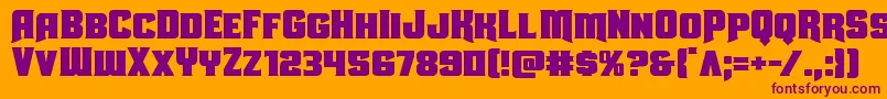 Uniongray-fontti – violetit fontit oranssilla taustalla