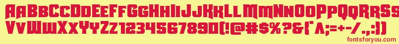 Uniongray Font – Red Fonts on Yellow Background