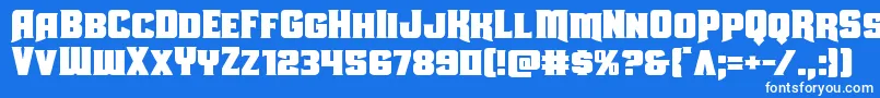 フォントUniongray – 青い背景に白い文字