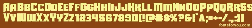 Uniongray-fontti – keltaiset fontit ruskealla taustalla