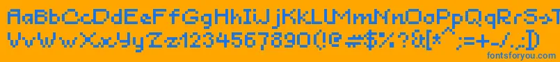 Blau Font – Blue Fonts on Orange Background