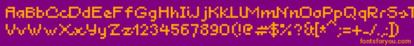 Blau Font – Orange Fonts on Purple Background