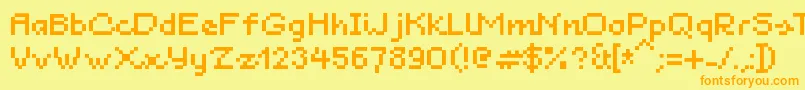 Blau Font – Orange Fonts on Yellow Background