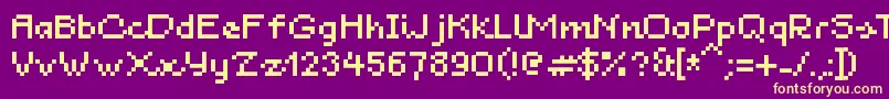 Blau Font – Yellow Fonts on Purple Background