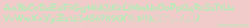 StyloBold Font – Green Fonts on Pink Background