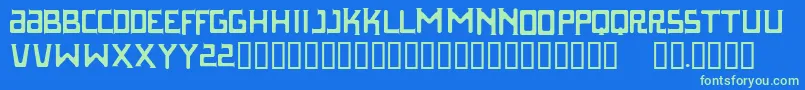 Parasight Font – Green Fonts on Blue Background