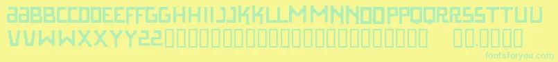 Parasight Font – Green Fonts on Yellow Background