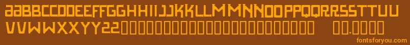 Parasight Font – Orange Fonts on Brown Background