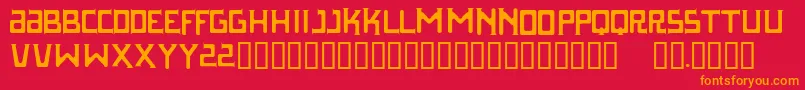 Parasight Font – Orange Fonts on Red Background