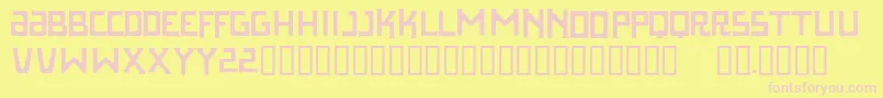 Parasight Font – Pink Fonts on Yellow Background