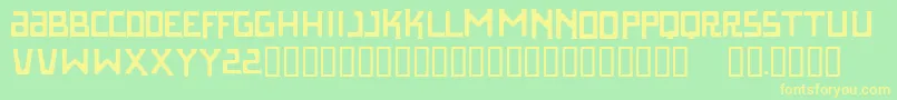 Parasight Font – Yellow Fonts on Green Background