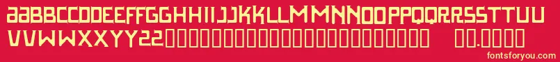 Parasight Font – Yellow Fonts on Red Background