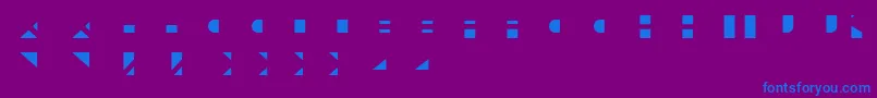 LeculierColorRegular-Schriftart – Blaue Schriften auf violettem Hintergrund