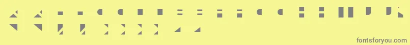 LeculierColorRegular-fontti – harmaat kirjasimet keltaisella taustalla