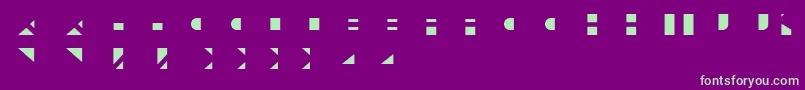 フォントLeculierColorRegular – 紫の背景に緑のフォント