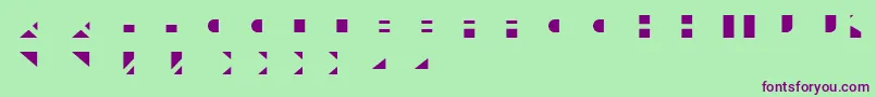 LeculierColorRegular-fontti – violetit fontit vihreällä taustalla